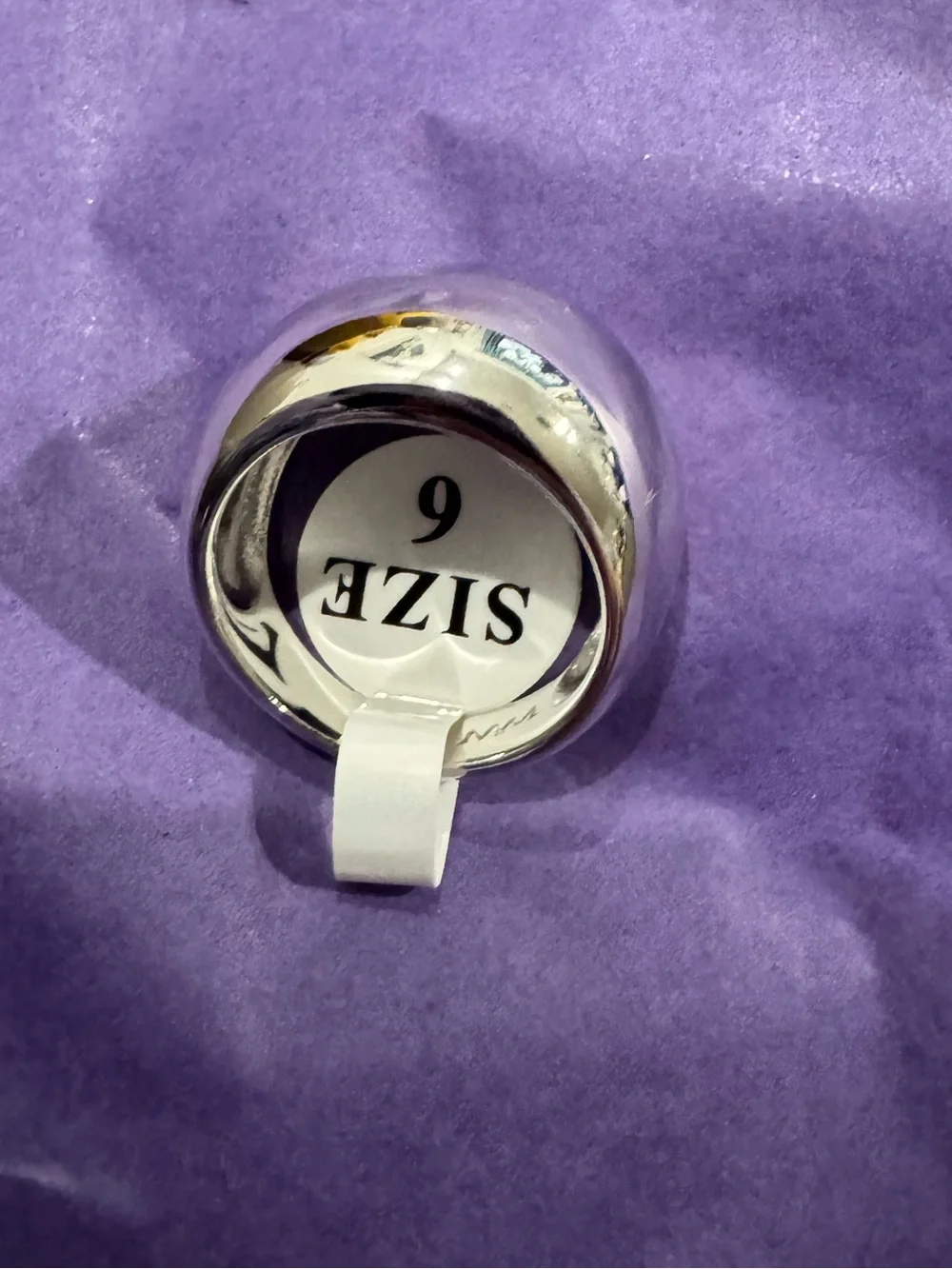 Melinda Maria Polished Silver Dome Ring - 6
